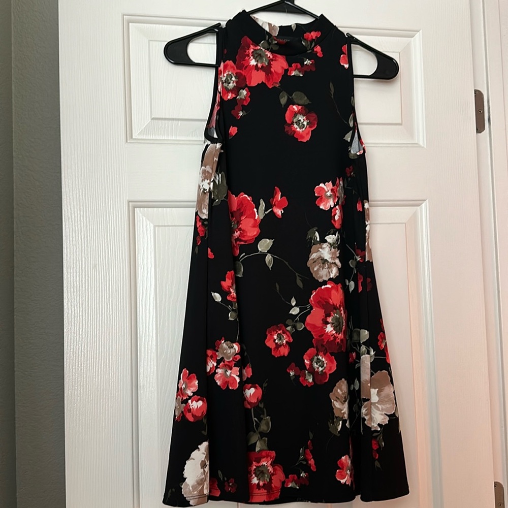 Smock neck mini dress